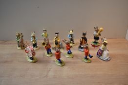 A group of thirteen Royal Doulton bone china Bunnykins characters to include five members of the '