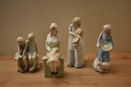 A group of four Royal Doulton bone china Reflections series figurines comprising 'Sisterly Love'
