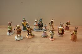 A group of eleven Royal Doulton bone china Bunnykins figures to include 'Pirate' model number