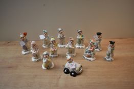 A group of twelve John Beswick Pottery Little Loveable Clowns figures comprising 'Happy