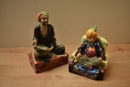 Two Royal Doulton bone china figures 'Abdullah' HN 2104 and 'Meridicant' HN 1365.
