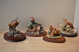 A Border Fine Arts 'Red Stag' model number 151 designed by David Walton sold alongside similar