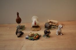 A group of seven Border Fine Arts animal studies/groups to include 'River Watch' SRE 3 and 'Water