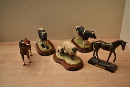 A Border Fine Arts 'Dairy Bull' study model number 163, designed by JA Butler sold together with a