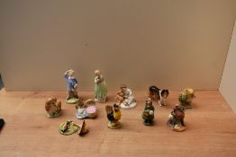 A miscellaneous selection of figures/figurines and studies to include Royal Doulton bone china '