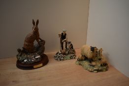 A Border Fine Arts animal group 'Spring Lambing' model number JH6 designed by Ray Ayres (missing