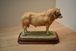 A Border Fine Arts limited edition 'Blonde D' Aquitaine Bull' model number LL16 designed by Ray