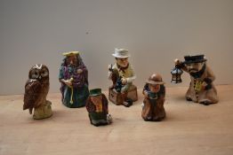 A group of five Staffordshire Pottery Toby Character Jugs to include 'Night Watchman' model number