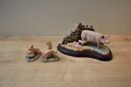 A Border Fine Arts animal group 'Last to Finish' model number B0011 designed by Kirsty Riley sold