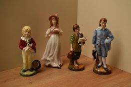 A group of four Reg Johnson and sons (Formerly Royal Doulton) bone china figures/figurines