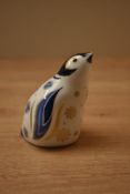 A Royal Crown Derby bone china Collectors Guild exclusive Snowflake Penguin paperweight, having