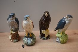 A group of four Royal Doulton bone china Whyte & Mackay Birds of Prey decanters comprising '