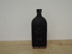 Inca Pisco Brandy, Lima Peru, in black embossed character bottle to front and back, 750ml, no