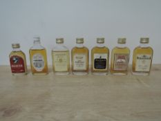 Malt Whisky Flat Bottle Miniatures, Mortlach 12 Year Old, Glenury-Royal 12 Year Old, Strathisla 8