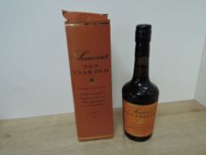 Somerset Ten Year Old Cider Brandy, bottle number to rear paper label 13813, wax seal intact, 42%