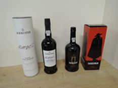 Ruby Port, Sandeman, 19.5% vol, 75cl in card box, Burmester Sotto Voce Ruby Reserve, 19.5% vol,