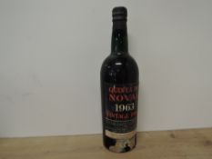 Quinta Do Noval 1963 Vintage Port, Shipped for Morgan Furze & Co Ltd, Brick Street, London W1,