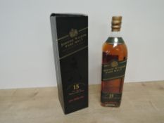 Johnnie Walker 15 Year Old Pure Malt Scotch Whisky, Green Label, 43% vol, 1 Litre, in card box, 1