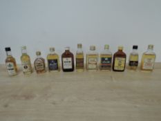 Whisky Miniatures, Clan Blend 70 proof, Glen Calder 57% vol 100 proof, Avonside 70 proof, John