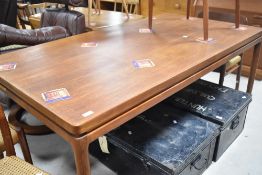 A Scandinavian teak extending dining table , Christian Linneberg & Johannes Anderson, approx. 165