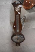 A reproduction barometer, the silvered dial signed Comitti , Holborn