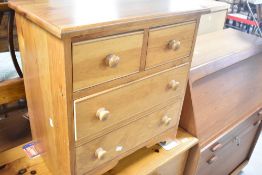 A vintage pine chest of small proportions, width approx. 57cm