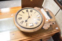 A late 19th or early 20th Century wall clock (af)