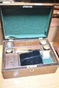 A Victorian mahogany (faded) jewellery box, semi fitted , approx dimensions. 30 x 22 x 13cm