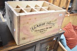 A vintage wine crate