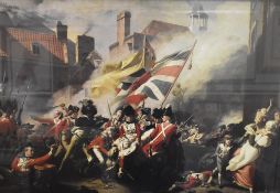 After John Singleton Copley (American 1738-1815) colour print 'The Death of Major Peirson' within