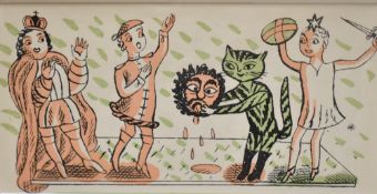 After Edward Bawden (British 1903-1989) a group of twelve coloured lithographic sporting prints,