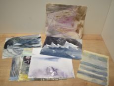 Norman Adams (British 1927 - 2005) Watercolour on paper 'September Storm, Sound of Scarp' a