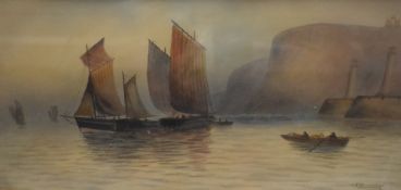 John W Matthewman (British late 19th/early 20th century) a pair of watercolours, coastal/harbour