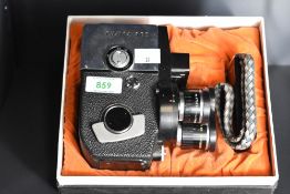 A Fujica 8EE movie camera, with camera grip and in original box.