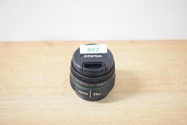 Pentax 50mm f1.8 SMC DA Lens.
