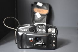 Canon SureShot AF-7 35mm compact camera, with built in Canon 35mm f4.5 lens and flash.