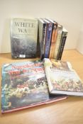 A small assortment of history novels including titles 'Breakdown' by Taylor Downing and 'The Zulu