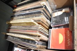 A box of approximately 70 classical vinyl long playing albums as well as an assortment of cds in