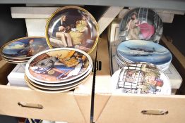 A selection of 21 assorted series display plates including eight Knowles 'Norman Rockwell' series,