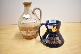 A vintage Bronte Yorkshire Liqueur flagon an a Star Treck themed mug.