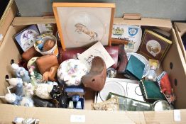 A miscellaneous selection of items including a Royal Doulton figurine 'The Paisley Shawl' M26, a
