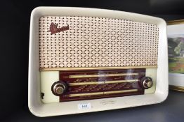 A vintage Marconiphone radio, w40cm x h30cm