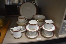 A 1983 Royal Albert bone china Paragon 'Holyrood' tea and dinnerware set, featuring a rich