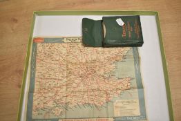 A set of eight vintage travel maps issued by Triumph Cycle Co Ltd, in carry case