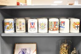 A collection of 20th-century to modern German stoneware 0.5L tankards/steins mugs, to include a