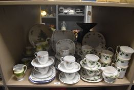 A selection of 20th-century porcelain, bone china and ceramic tableware, to include a Colclough Bone