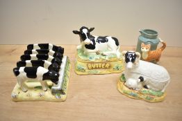 A selection of four late 20th-century Border Fine Arts 'James Herriot's' Country Kitchen pottery