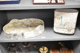 A Mid-20th-century Sam Hall studio pottery vase, features a textured, crackled surface with abstract