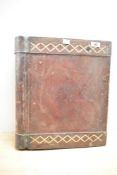 A large 1933 Alfred J. Isaacs and Sons sales ledger C to D, unused and leather-bound, 43cm, wear