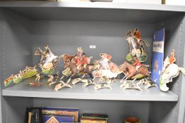 A set of sixteen early 20th-century Forest Toys of Brockenhurst wooden Hunt figures, attributed to